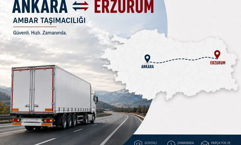 Ankara çıkışlı Erzurum ambar hattı görsel kartı: Ankara Erzurum Ambar