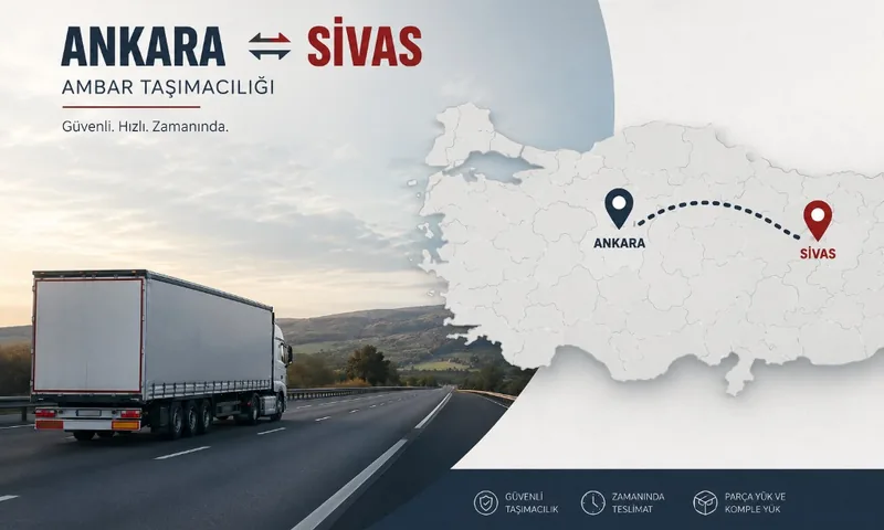 Ankara çıkışlı Sivas ambar hattı görsel kartı: Ankara Sivas Ambar
